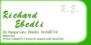 richard ebedli business card